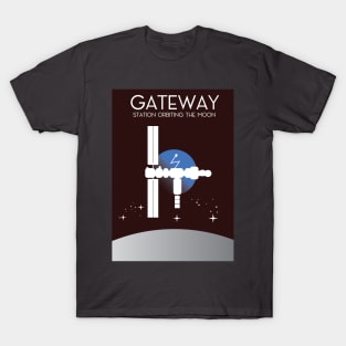 Gateway Space Station orbing the Moon T-Shirt